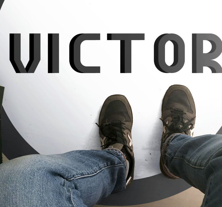 乙烯基地毯名称 个性化字母组合 - TenStickers