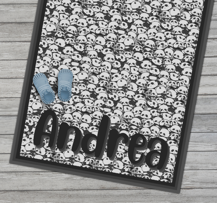 乙烯基地毯名称 个性化熊猫 - TenStickers