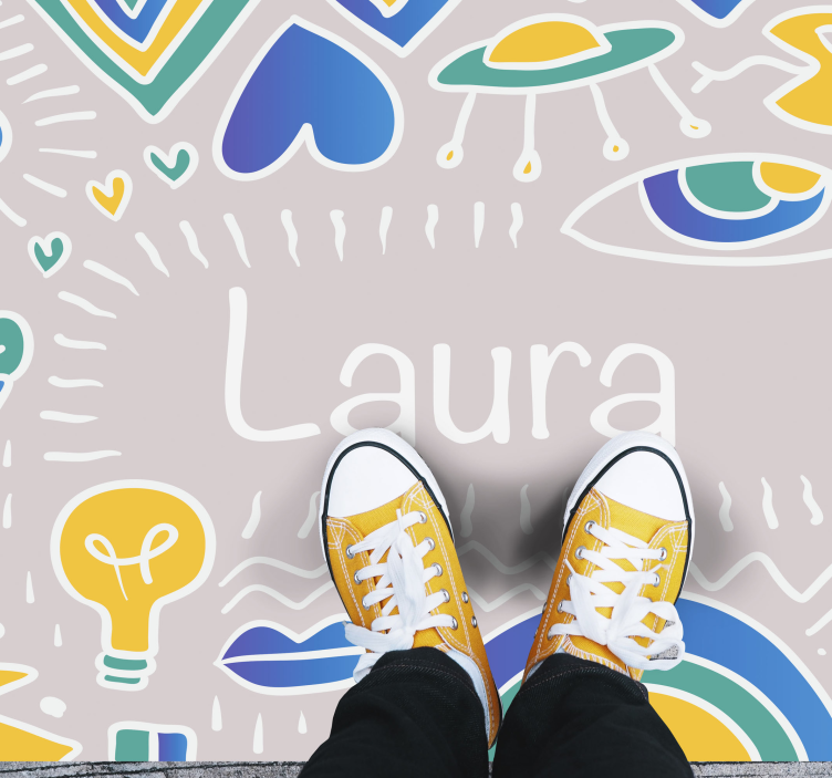 乙烯基地毯名称 个性化玩乐垫 - TenStickers