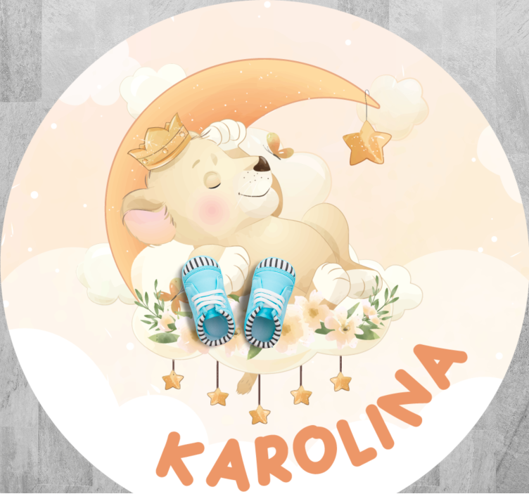 乙烯基地毯名称安静的狮子 - TenStickers