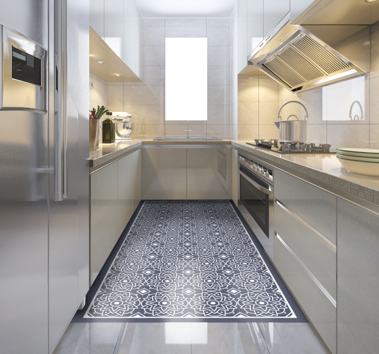 蓝色和民族图案马赛克地砖 - TenStickers