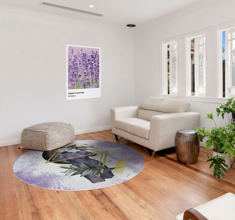 数字拼贴现代地毯 - TenStickers