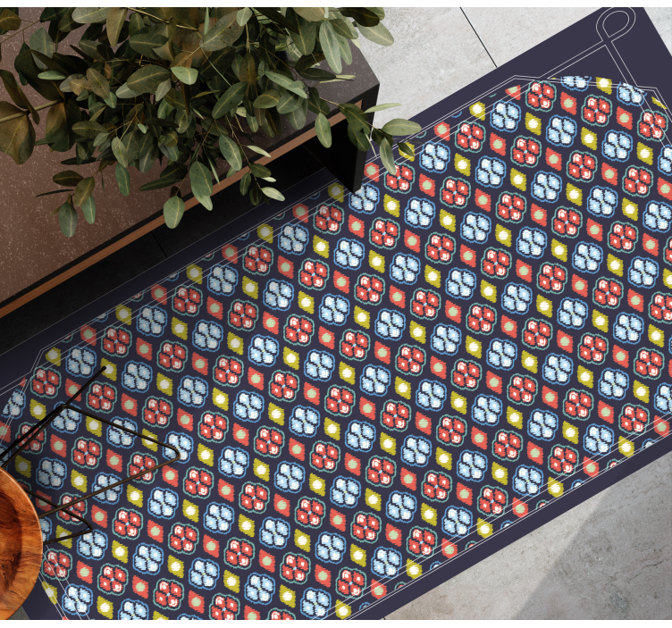 乙烯基地毯入口大厅色彩丰富的马赛克组合 - TenStickers