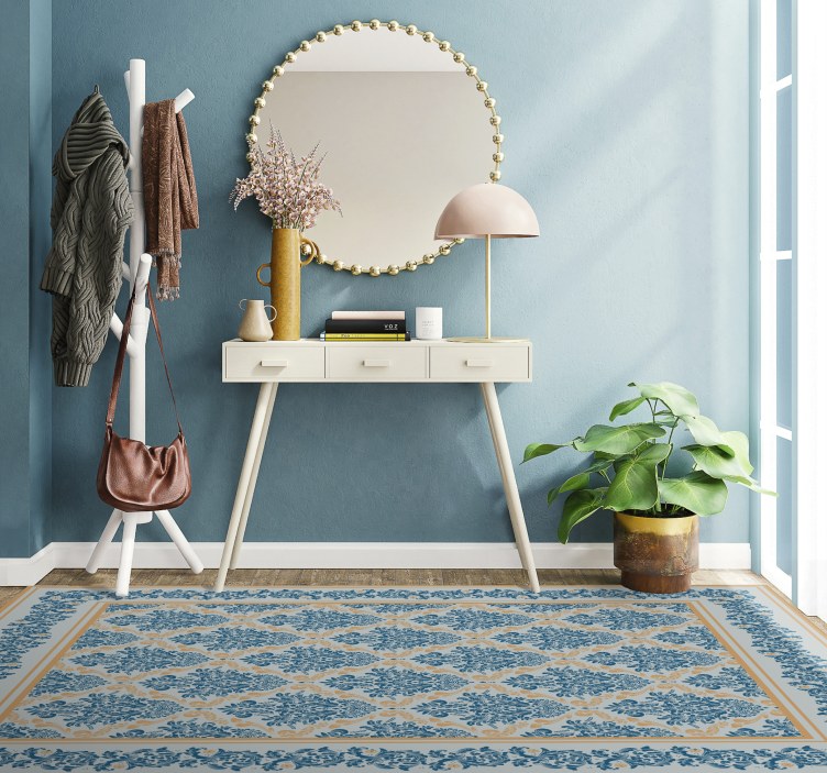 乙烯基地毯入口大厅优雅花卉巴洛克 - TenStickers