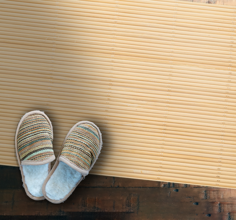 乙烯基地毯入口大厅 天然竹子纹理 - TenStickers