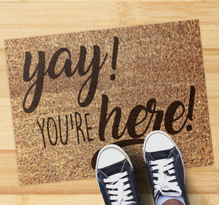 乙烯基地毯入口大厅温暖欢迎您 - TenStickers