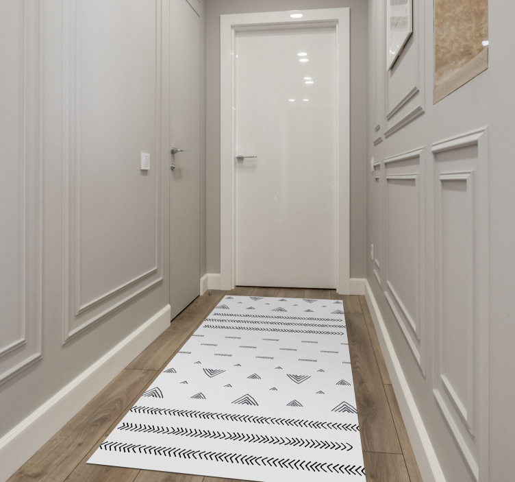 民族乙烯基地毯 现代几何图案 - TenStickers