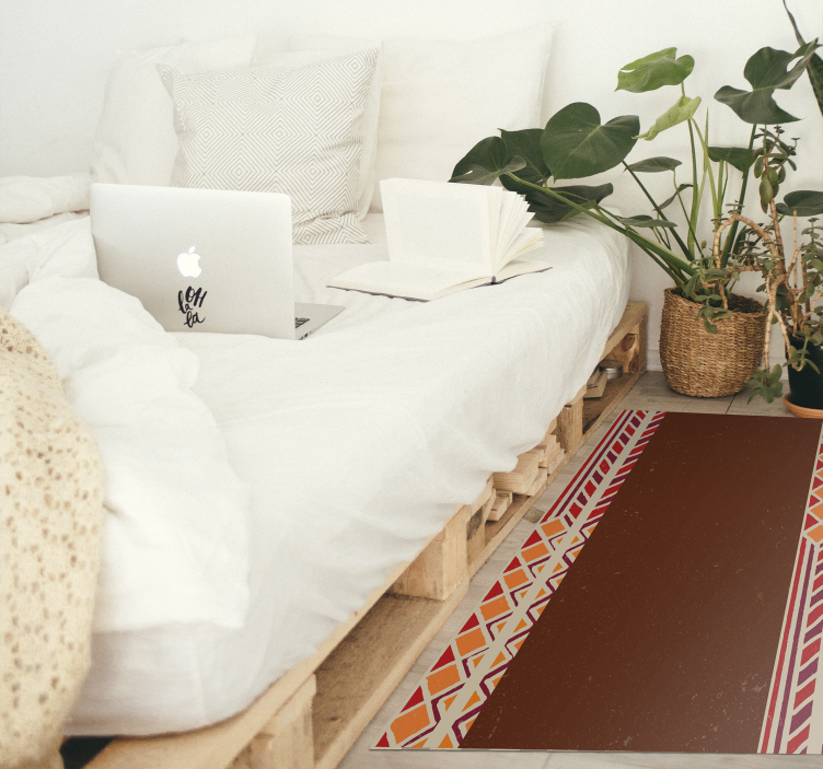 民族乙烯基地毯 民族边框图案 - TenStickers