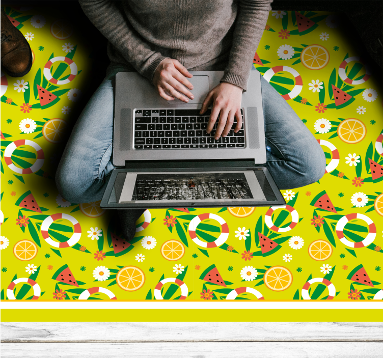 平夏季物品图案现代地毯 - TenStickers