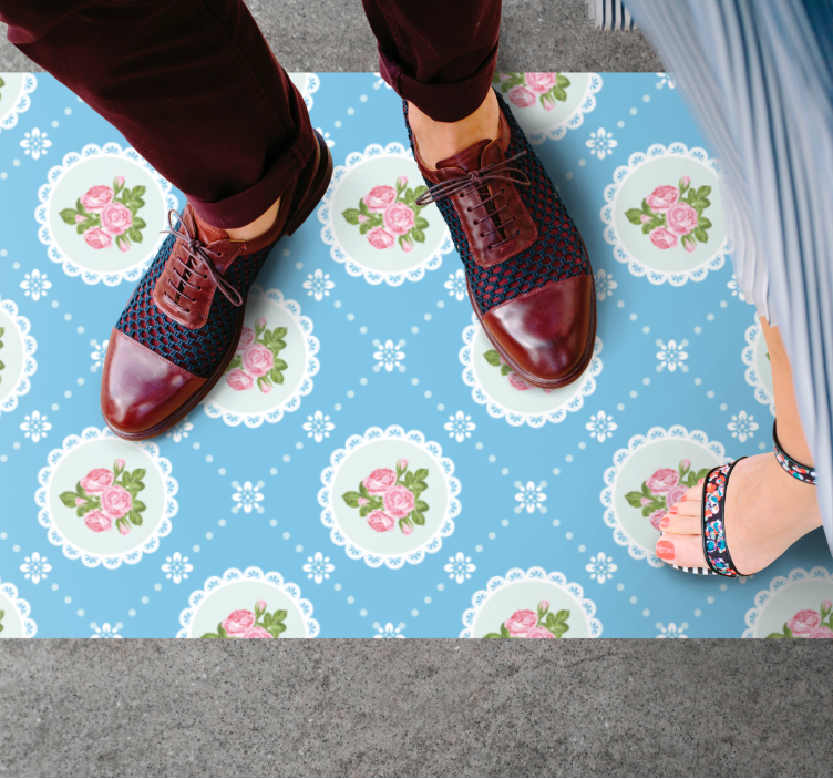 乙烯基复古地毯 花边蕾丝图案 - TenStickers