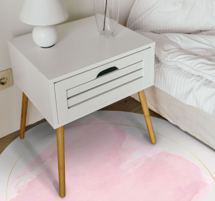 圆形乙烯基地毯 抽象植物 - TenStickers