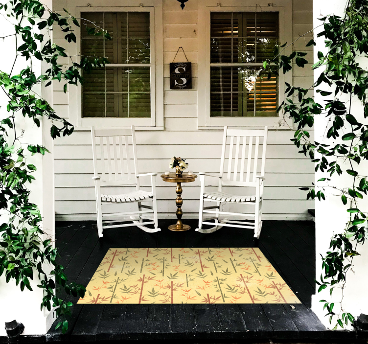 乙烯基花草地毯 植物竹子 - TenStickers