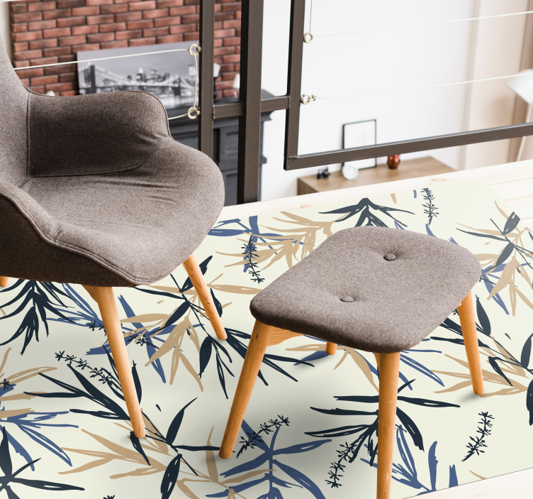 乙烯基花草地毯 植物竹子图案 - TenStickers