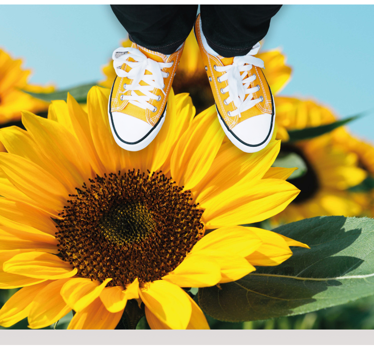 乙烯基花草地毯明亮向日葵设计 - TenStickers