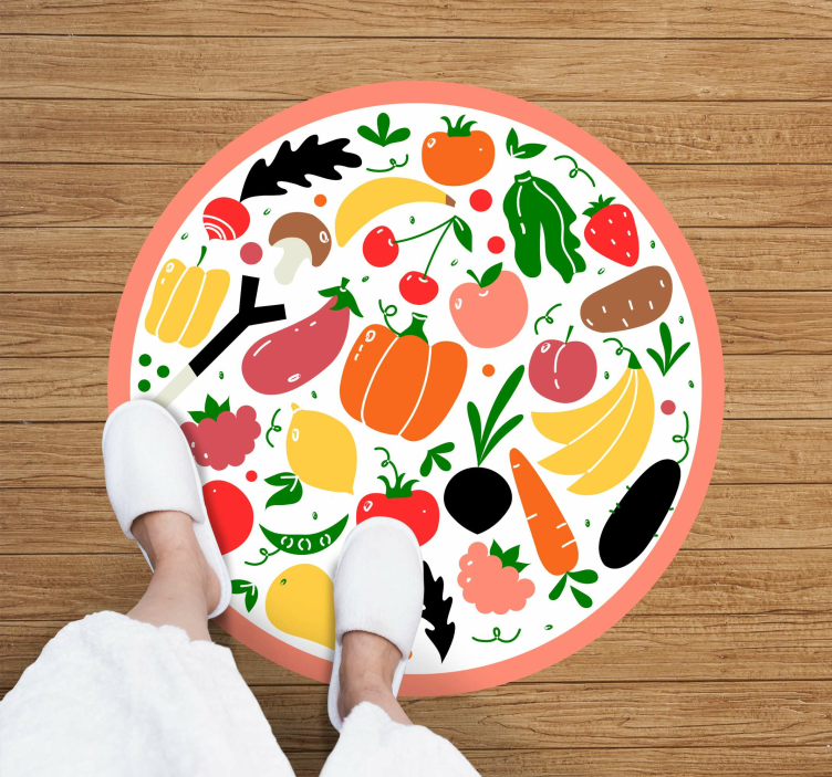 乙烯基花草地毯 色彩缤纷的水果图案 - TenStickers