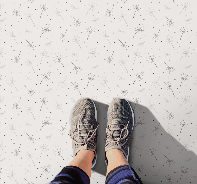 乙烯基花草地毯 蒲公英图案 - TenStickers