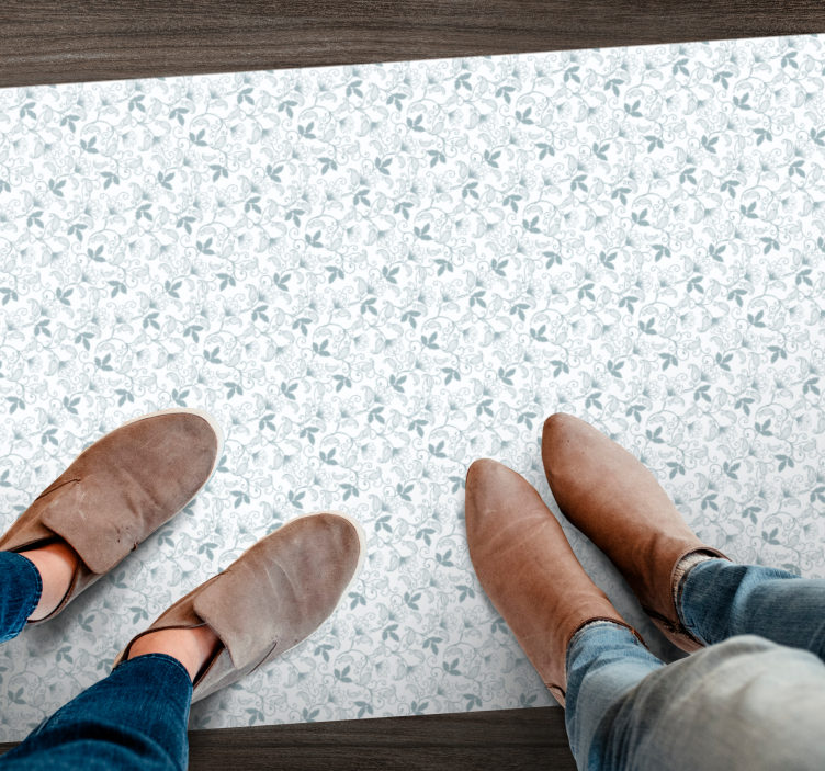 乙烯基花草地毯 典雅的花卉图案 - TenStickers