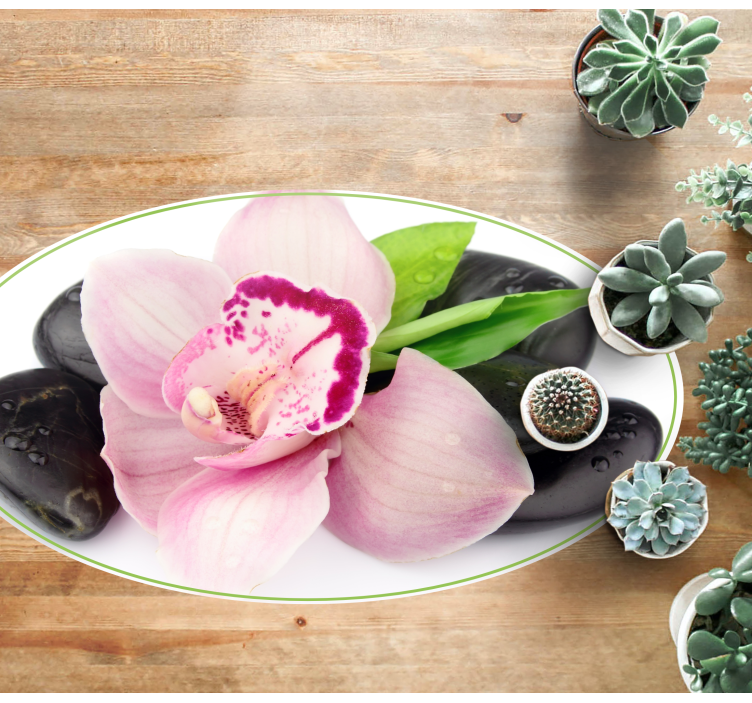 乙烯基花草地毯优雅兰花布置 - TenStickers