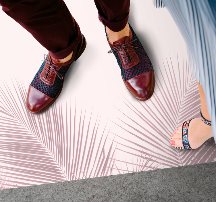 乙烯基花草地毯优雅棕榈图案 - TenStickers