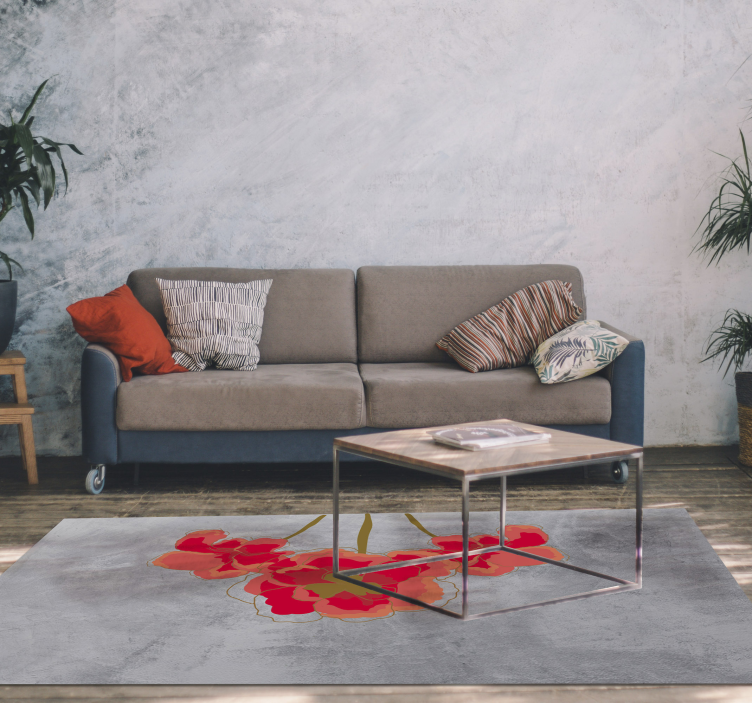 乙烯基花草地毯 花开三重奏 - TenStickers