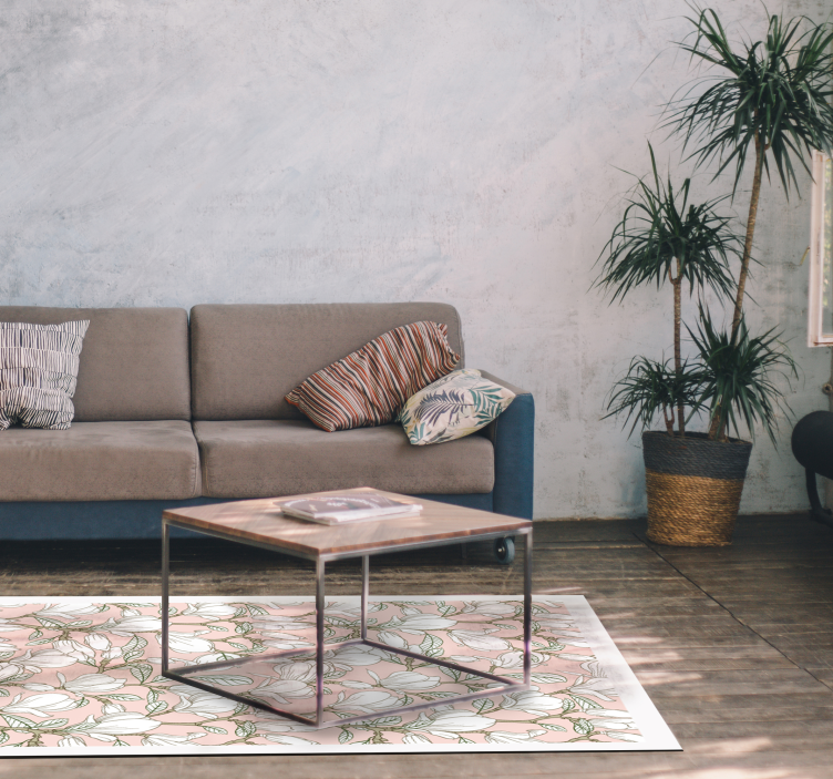 乙烯基花草地毯 花卉插图 - TenStickers