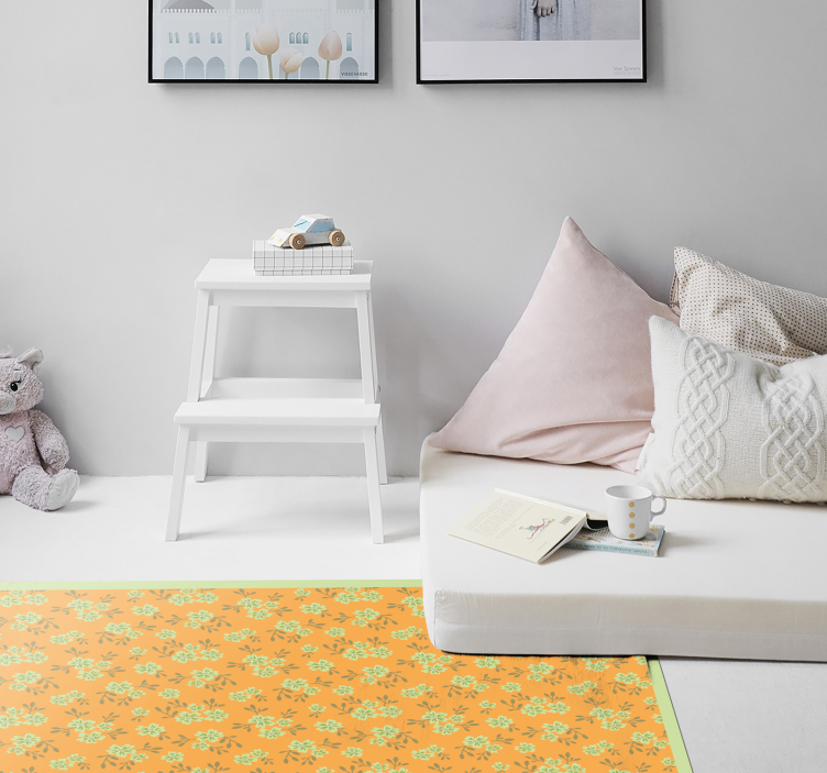 乙烯基花草地毯 花卉图案表面 - TenStickers