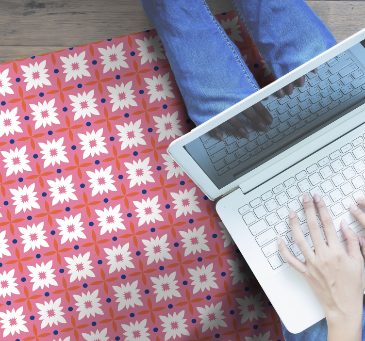 乙烯基花草地毯 花卉图案表面 - TenStickers