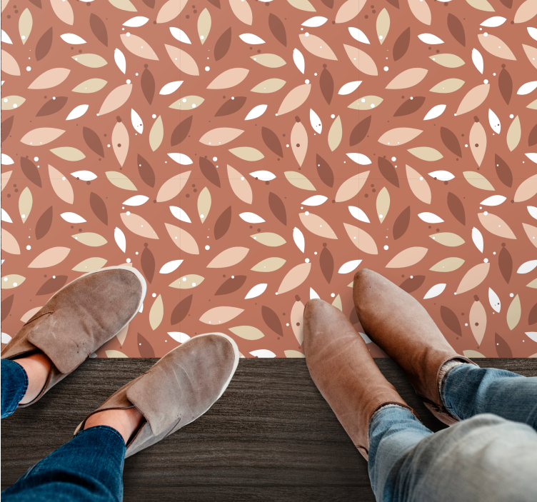 乙烯基花草地毯 树叶图案 - TenStickers