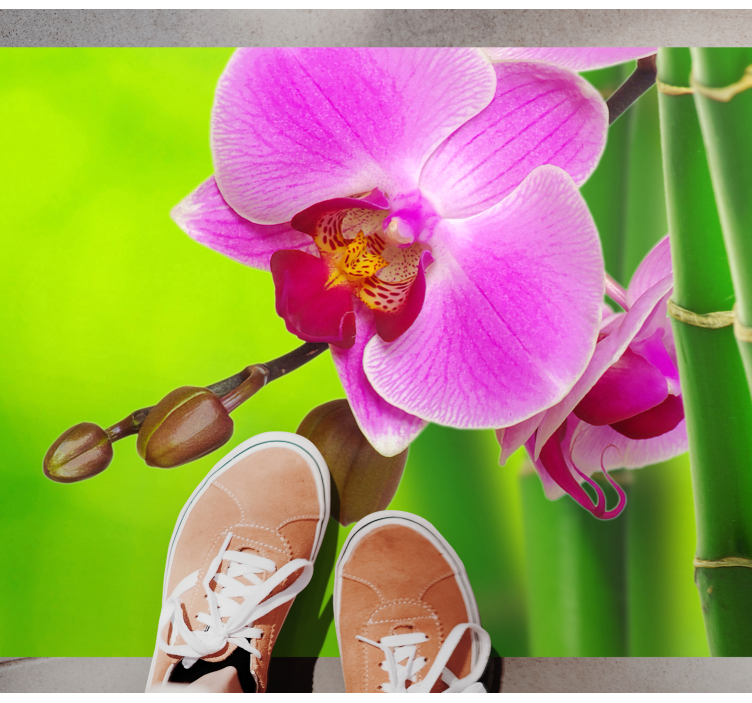 乙烯基花草地毯兰花绽放之美 - TenStickers