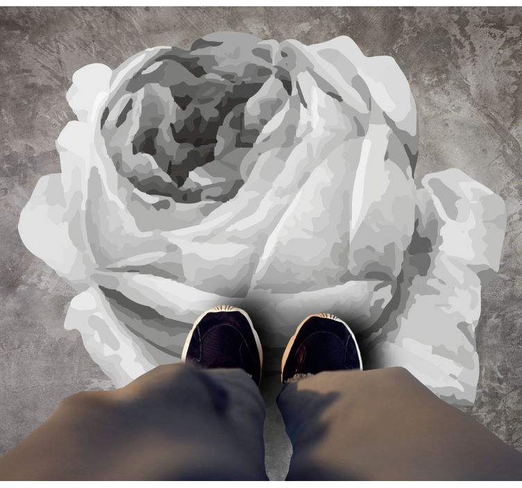 乙烯基花草地毯玫瑰盛开 - TenStickers