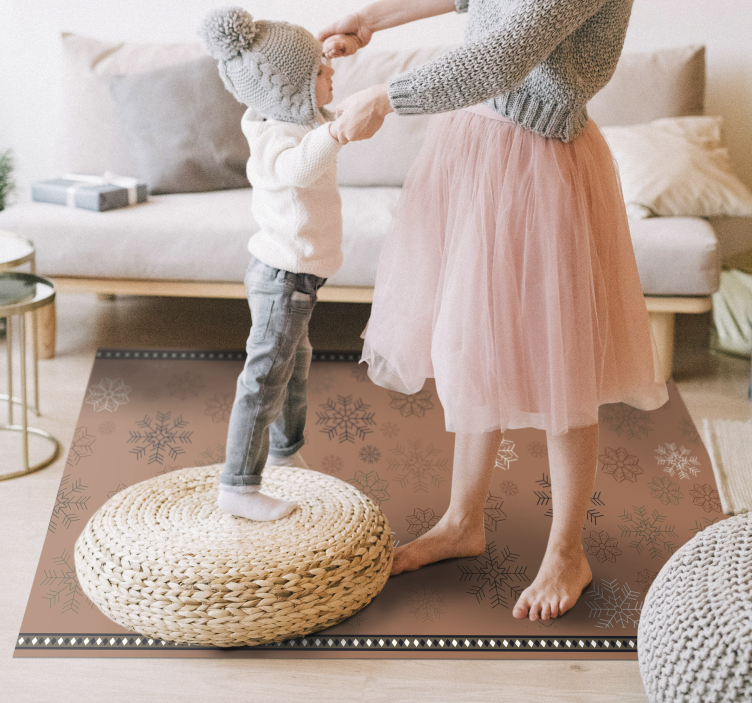 乙烯基花草地毯 雪花图案 - TenStickers