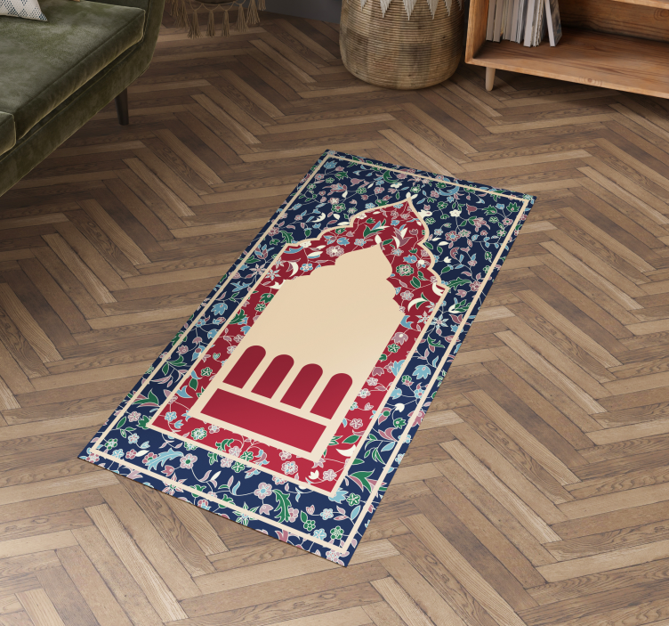 乙烯基地毯长方形 花卉图案波斯麦粒肿 - TenStickers