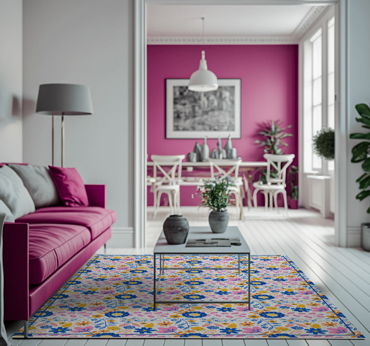 天然乙烯基地毯 花卉春天 - TenStickers