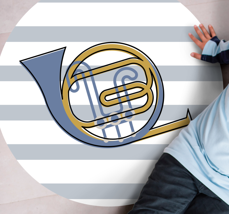 圆号线艺术设计现代地毯 - TenStickers