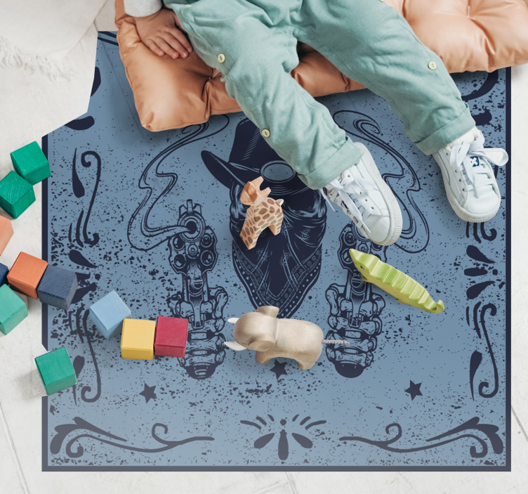 乙烯基地毯游戏 牛仔决斗意象 - TenStickers