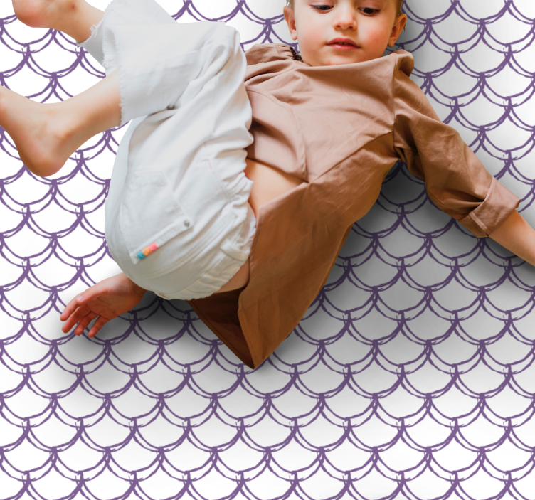 乙烯基地毯游戏 紫色扇贝图案 - TenStickers