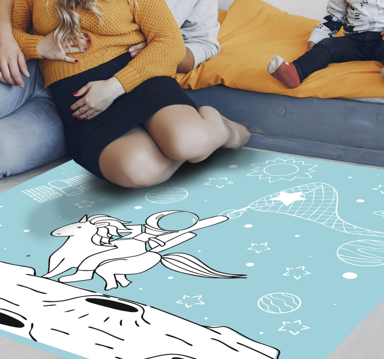 乙烯基地毯游戏 太空冒险主题 - TenStickers