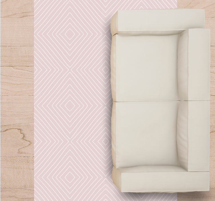 乙烯基地毯几何 对角钻石 - TenStickers