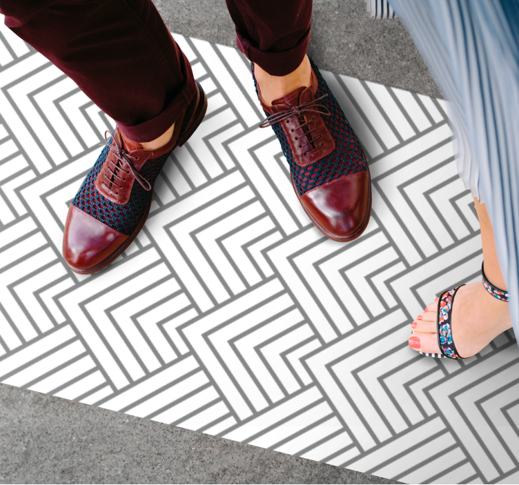 乙烯基地毯几何 几何迷宫 - TenStickers