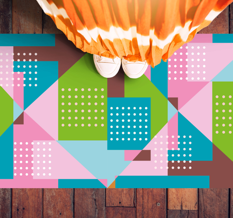 乙烯基地毯几何 几何形状融合 - TenStickers