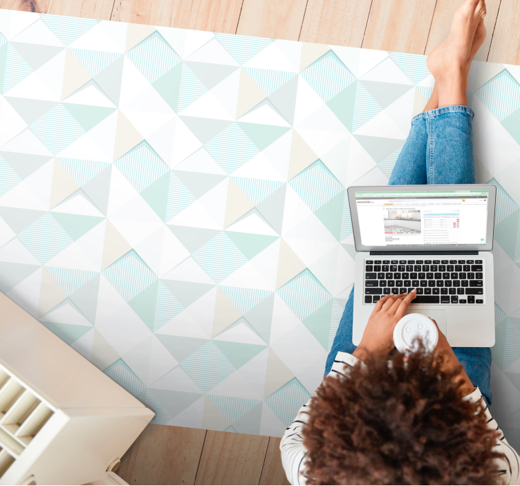 乙烯基地毯几何 几何图案叠加 - TenStickers