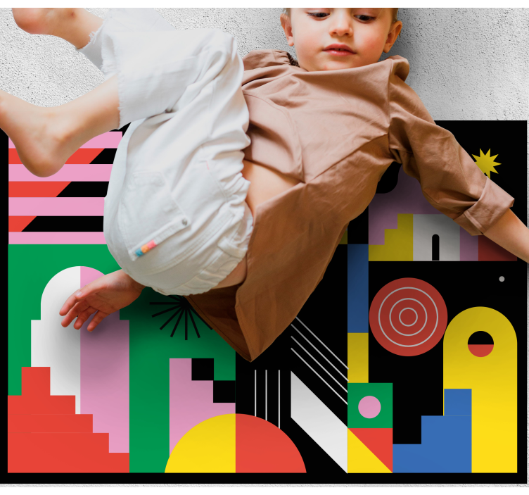 乙烯基地毯几何大胆现代形状 - TenStickers