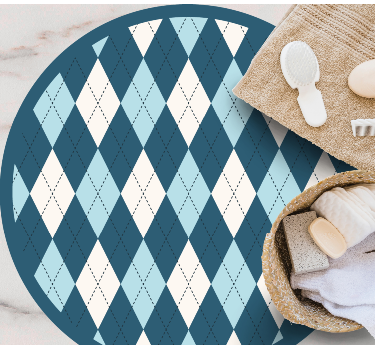 乙烯基地毯几何钻石图案优雅 - TenStickers