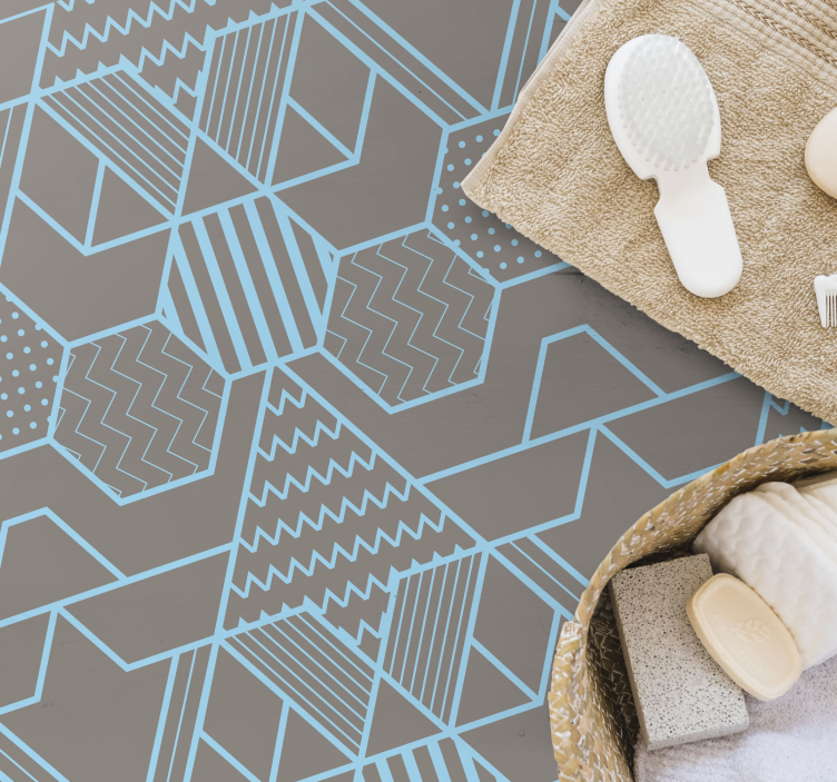 乙烯基地毯几何 几何抽象形状 - TenStickers