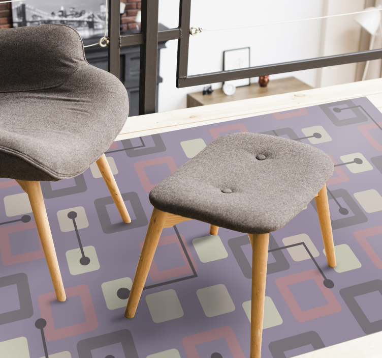 乙烯基地毯几何 几何电路 - TenStickers