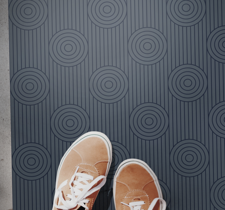 乙烯基地毯几何 几何圆形图案 - TenStickers