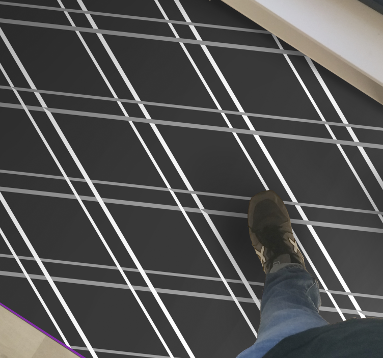 乙烯基地毯几何 几何线条图案 - TenStickers