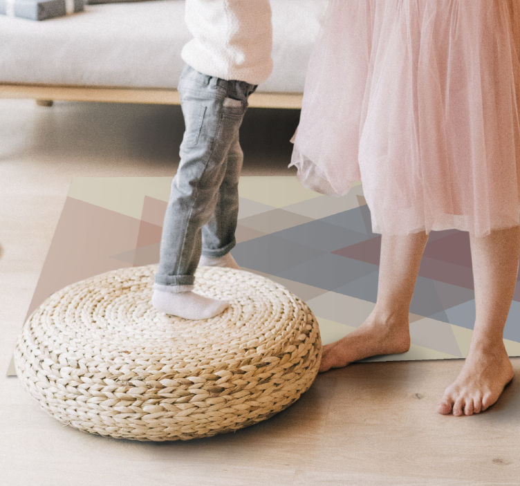 乙烯基地毯几何 几何重叠 - TenStickers