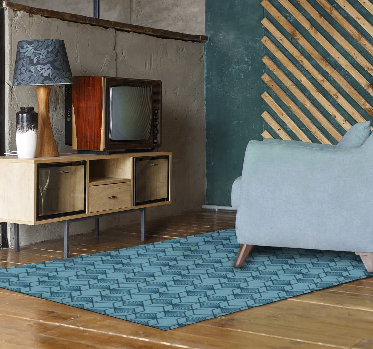 乙烯基地毯几何 几何图案显示 - TenStickers