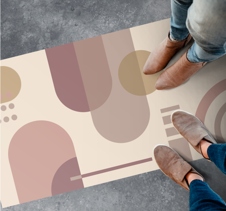 乙烯基地毯几何 几何形状和谐 - TenStickers